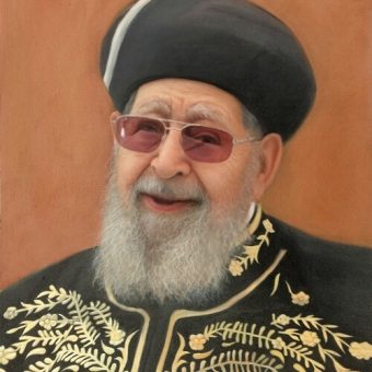 Rav Ovadia 1-Oil painting