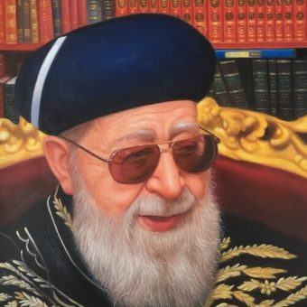 Rav Ovadia smiling-Oil Painting-
