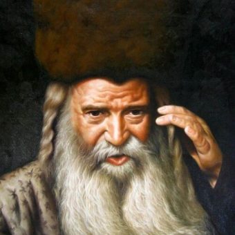 Skolyer Rebbe-Oil Painting-
